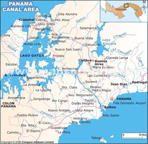 Panama Canal Map