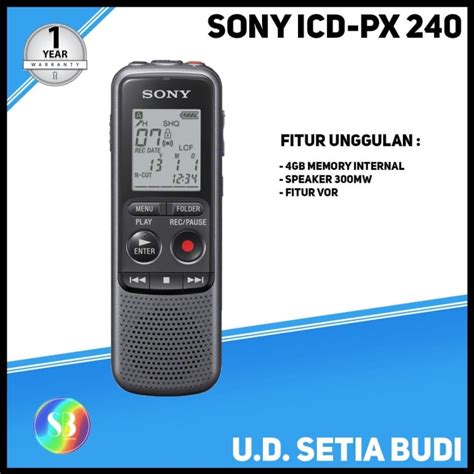 Jual Alat Perekam Suara Sony Icd Px Asli Dan Bergaransi Kota