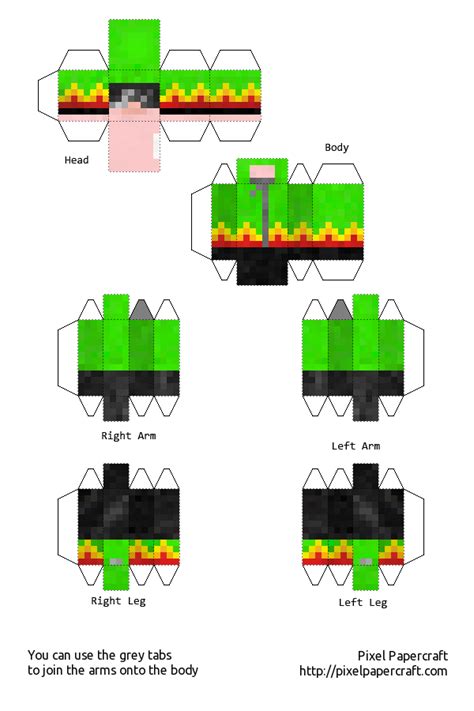 Technoblade Minecraft Skin Papercraft Afbeeldingsresultaat Voor