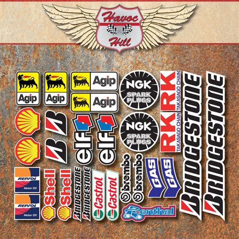 Vintage Motorcycle Racing Decals