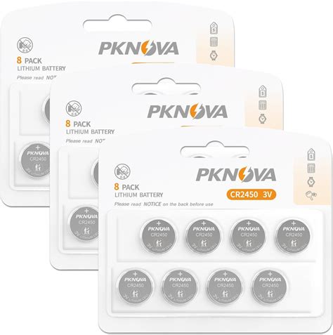 Amazon Fseofu PKNOVA 24 Pack CR2450 Battery 3 Volt Lithium Coin