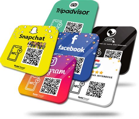 Pack De 4 Plaques NFC Social Touch