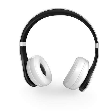 Premium Photo A Pair Of White Headphones With A Black Band