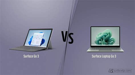 Surface Go 3 vs. Surface Laptop Go 3 - Detailed Specs Comparison