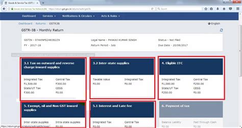 How To File Gstr 3b Return With Steps And Screenshots Teachoo