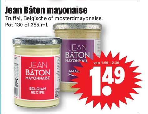 Jean Baton Mayonaise Pot Of Ml Aanbieding Bij Dirk