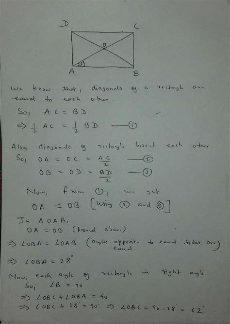 Abcd Is A Rectangle Whose Diagonals Ac And Bd Intersect Each Other At O