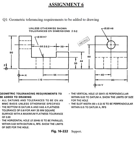 solved assignment   geometric tolerancing requirements cheggcom