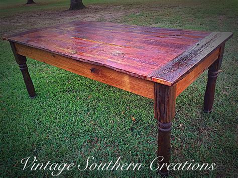 Rustic Farmhouse Dining Table By Vintage Southern Creations