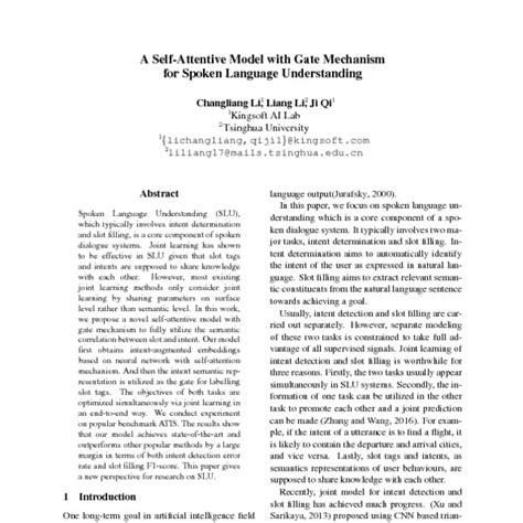 A Self Attentive Model With Gate Mechanism For Spoken Language