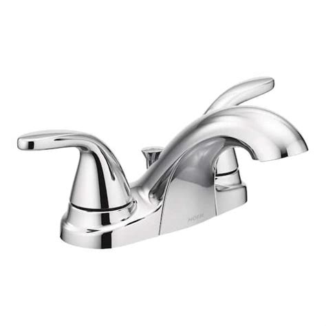 Monticello Chrome Polished Brass Two Handle Low Arc Bathroom Faucet Rispa