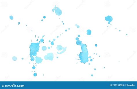 Blue Watercolor Wet Wash Splash Background Vector Illustration