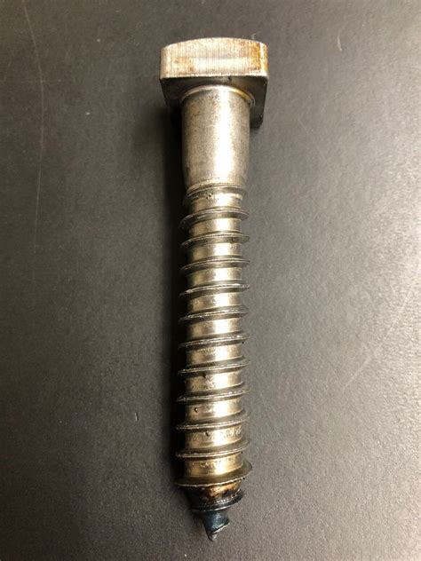 X Square Head Lag Bolt Screw Steel Plain Blacksmith Antique