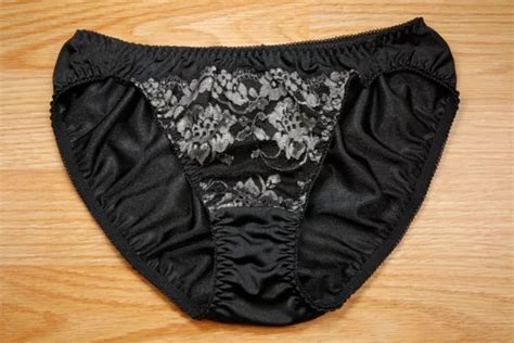 Vintage Japanese Nylon Shiny Slippery Pretty Cute Black Bikini Panty Small Picclick Ca
