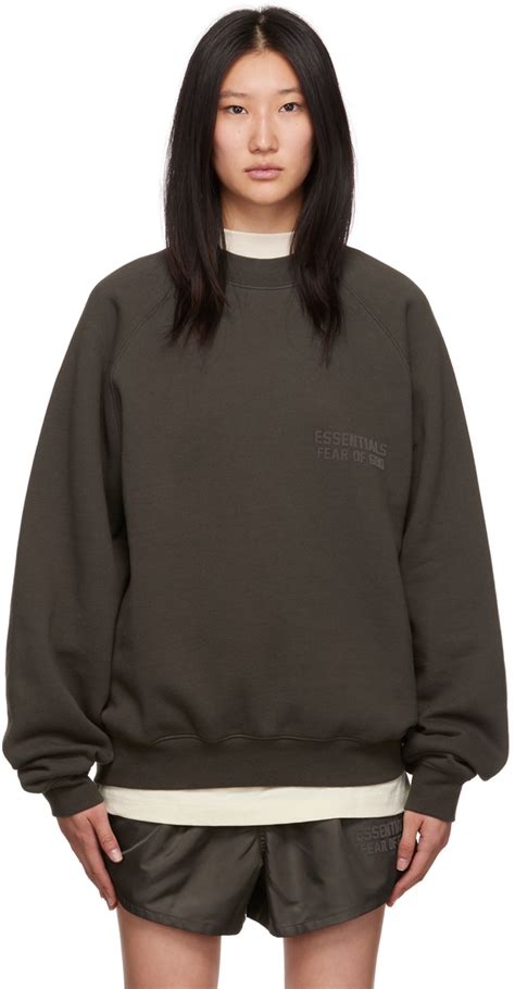 Gray Crewneck Sweatshirt By Fear Of God Essentials On Sale