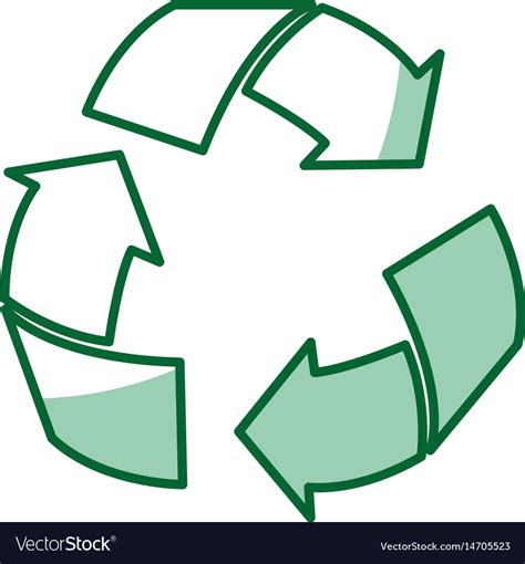 Arrows Recycle Ecology Symbol Royalty Free Vector Image