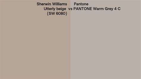 Sherwin Williams Utterly Beige Sw Vs Pantone Warm Grey C Side