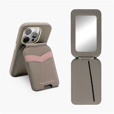 iPhone 14 Leather MagSafe Case and Leather MagSafe Wallet Stand with