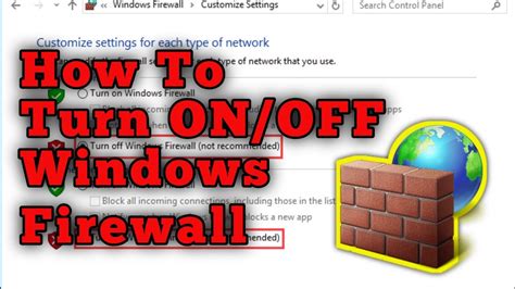 How To Turn On Off Windows Firewall In Windows Youtube