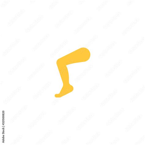 Leg vector flat icon. Isolated human anatomy leg emoji illustration ...