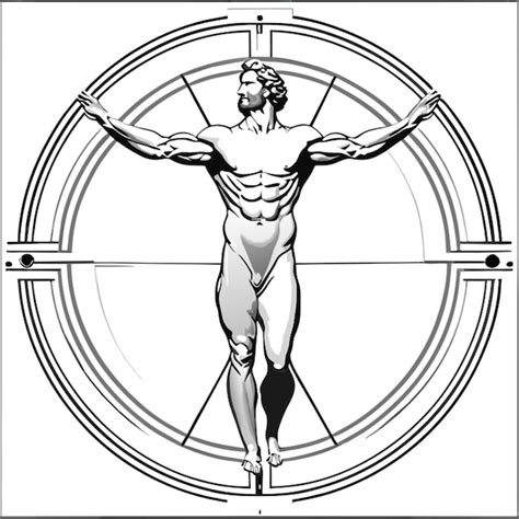 Premium Vector Vitruvian Man Vector Illustration