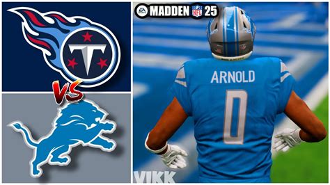 Titans Vs Lions Week 8 Simulation Madden 25 Rosters Youtube