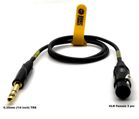 Sonic Plumber Black And Gold XLR Female To 6 35mm 1 4 TRS Balanced Cable