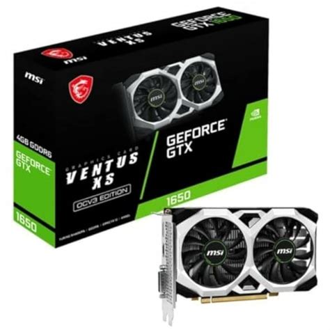 Placa de Vídeo MSI NVIDIA Geforce - GTX 1650 Ventus XS OCV3, 4GB, DDR6 ...