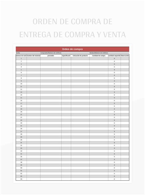 Orden De Compra Ejemplo 2