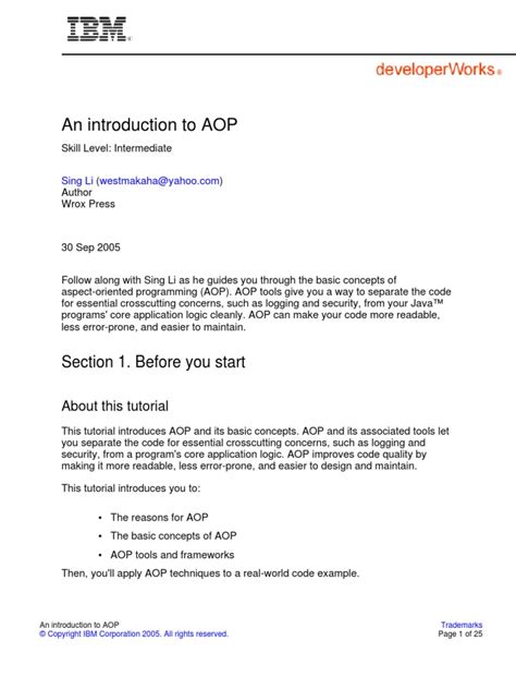 how to create an aop