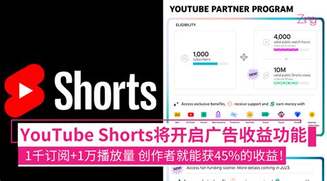 多一个赚钱渠道！youtube Shorts将从2023年起开启广告收益功能：创作者仅需1千订阅 1万播放量 就可获45 的收益！