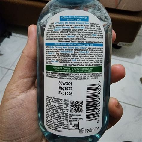 Garnier Micellar Water Salicylic Bha Kesehatan Kecantikan Kulit