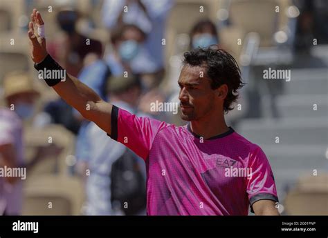 Fabio FOGNINI ITA During Grand Slam French Open Tennis Tournament On