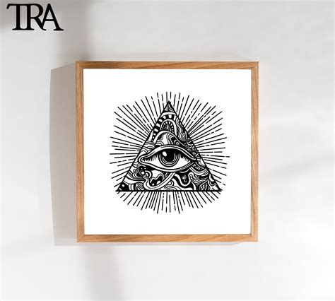 Eye Psy Pyramid SVG Third Eye Tattoo Boho Illuminati Mystical All ...