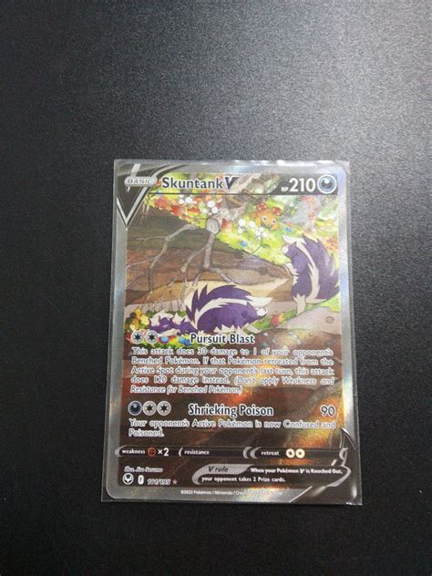 Pokemon Tcg Skuntank Aa Alternate Art Ultra Rare Ss Silver Tempest