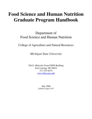 Fillable Online Fshn Msu Food Science And Human Nutrition Graduate