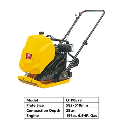 Powerful plate rammer compactor Compaction Depth 35cm QTP5679