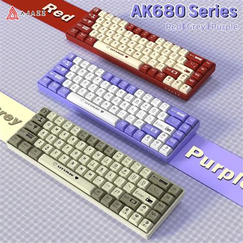 Ajazz Ak Gaming Mechanical Keyboard Wired Wireless Bluetooth Gamer Keyboard Hot Swap