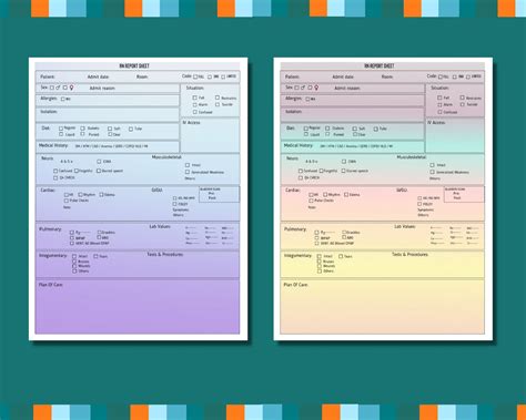 Nursing Report Sheet Examples Printable Free Templates