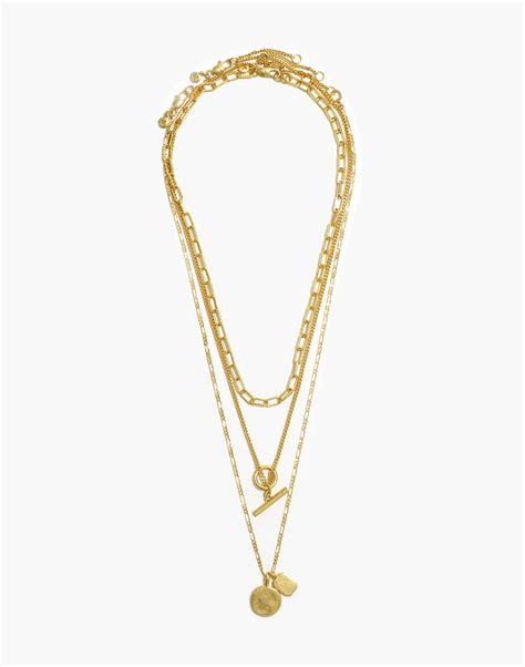 Madewell Toggle Chain Necklace Set