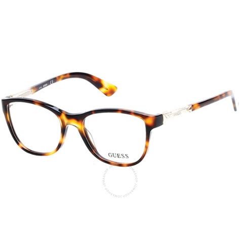 Guess Ladies Tortoise Round Eyeglass Frames Gu256205251 664689771912 Eyeglasses Jomashop