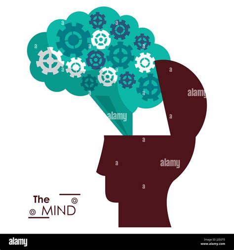 The Mind Silhouette Head Brain Gears Success Stock Vector Image And Art