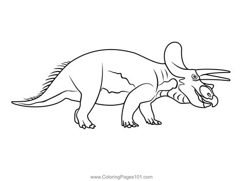 Triceratops Coloring Page for Kids - Free Dinosaurs Printable Coloring Pages Online for Kids ...