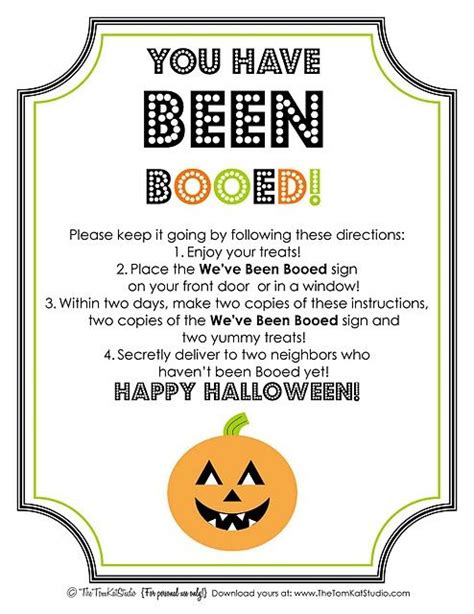 Youve Been Booed Printable Halloween Pinterest