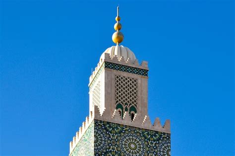 Premium Photo High Section Of Mosque Against Clear Blue Sky