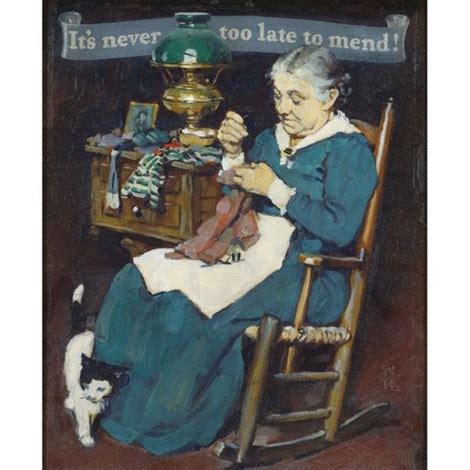 Its Never Too Late To Mend By Norman Rockwell On Artnet