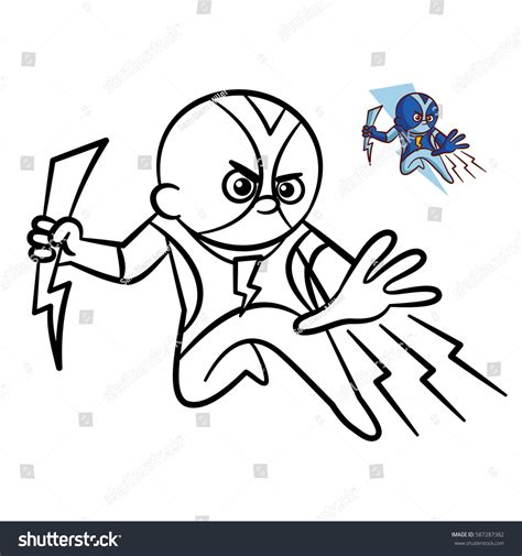 Superhero Boy Coloring Book Comic Character Stock Vector (Royalty Free) 587287382 | Shutterstock