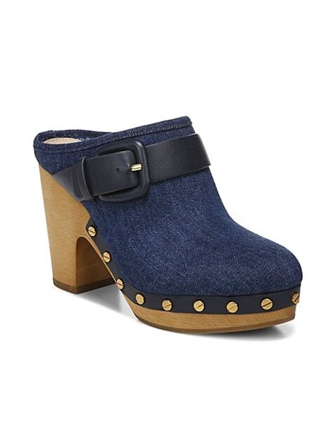 Shop Veronica Beard Dacey Denim Clogs Saks Fifth Avenue