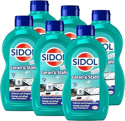 Sidol Ceran Stahl Reiniger 500 Ml Entfernt Auch Eingebranntes 6er