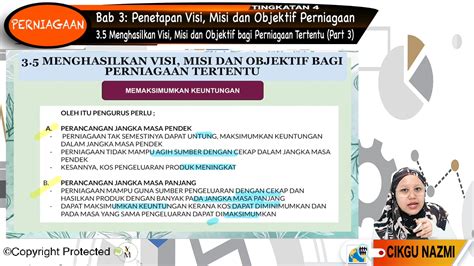 F4prn0310 Menghasilkan Visi Misi Dan Objektif Bagi Perniagaan